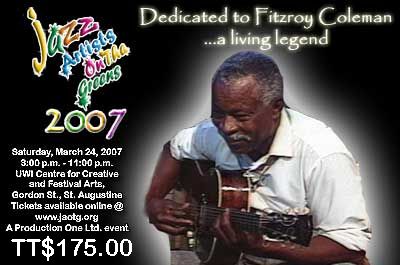Jazz Artists On The Greens 2007. Photo of Fitzroy Coleman courtesy Banyan Archives